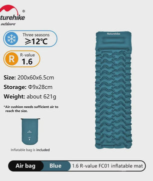 Naturehike Opblaasbaar Slaapmatje - Ultralicht & Compact Kampeerbed