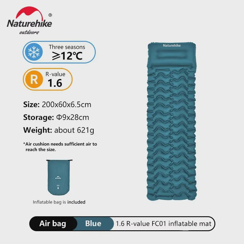 Naturehike Opblaasbaar Slaapmatje - Ultralicht & Compact Kampeerbed