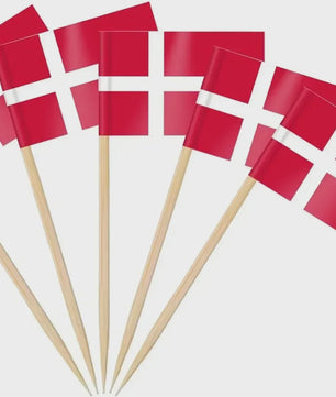 100x Mini India Vlaggetjes op Houten Prikkers - Ideaal voor Cupcakes, Cocktails & Feestdecoratie