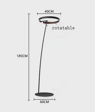 Moderne Gouden Ring Vloerlamp - Minimalistisch Design, Luxe Verlichting voor Woonkamer