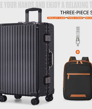 Aluminium Koffer met USB & Combinatieslot - Rolbaar Reiskoffer in Diverse Maten (20-28 inch)