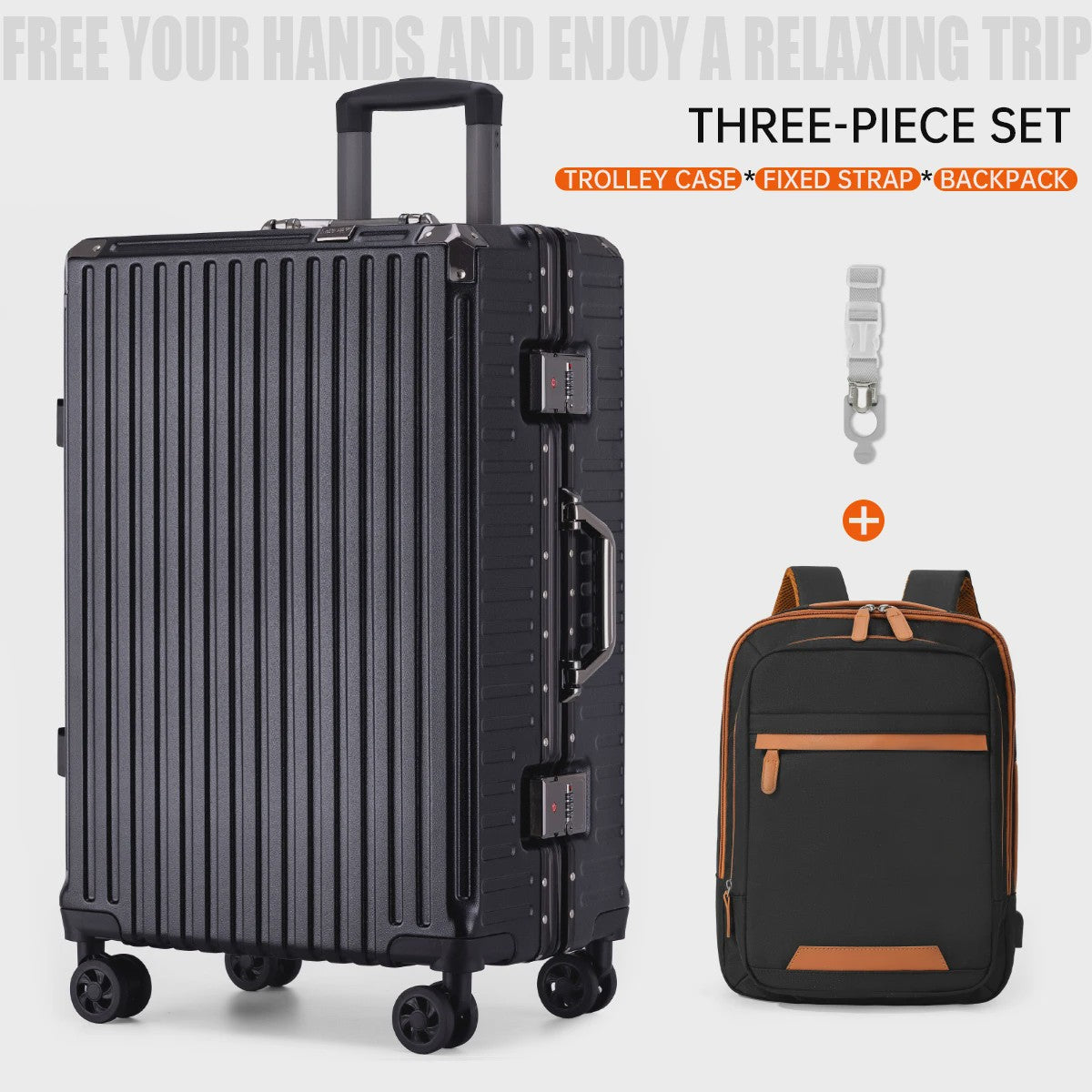 Aluminium Koffer met USB & Combinatieslot - Rolbaar Reiskoffer in Diverse Maten (20-28 inch)