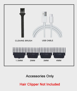 Vintage T9 Draadloze Trimmer - USB Snel Opladen & Krachtige Barber Clipper voor Mannen
