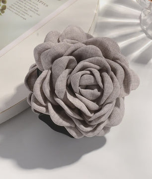 Bloem Haarclip Dames - Katoen Stof Rozen Klip - Medium Maat - Koreaanse Stijl Haarsieraad