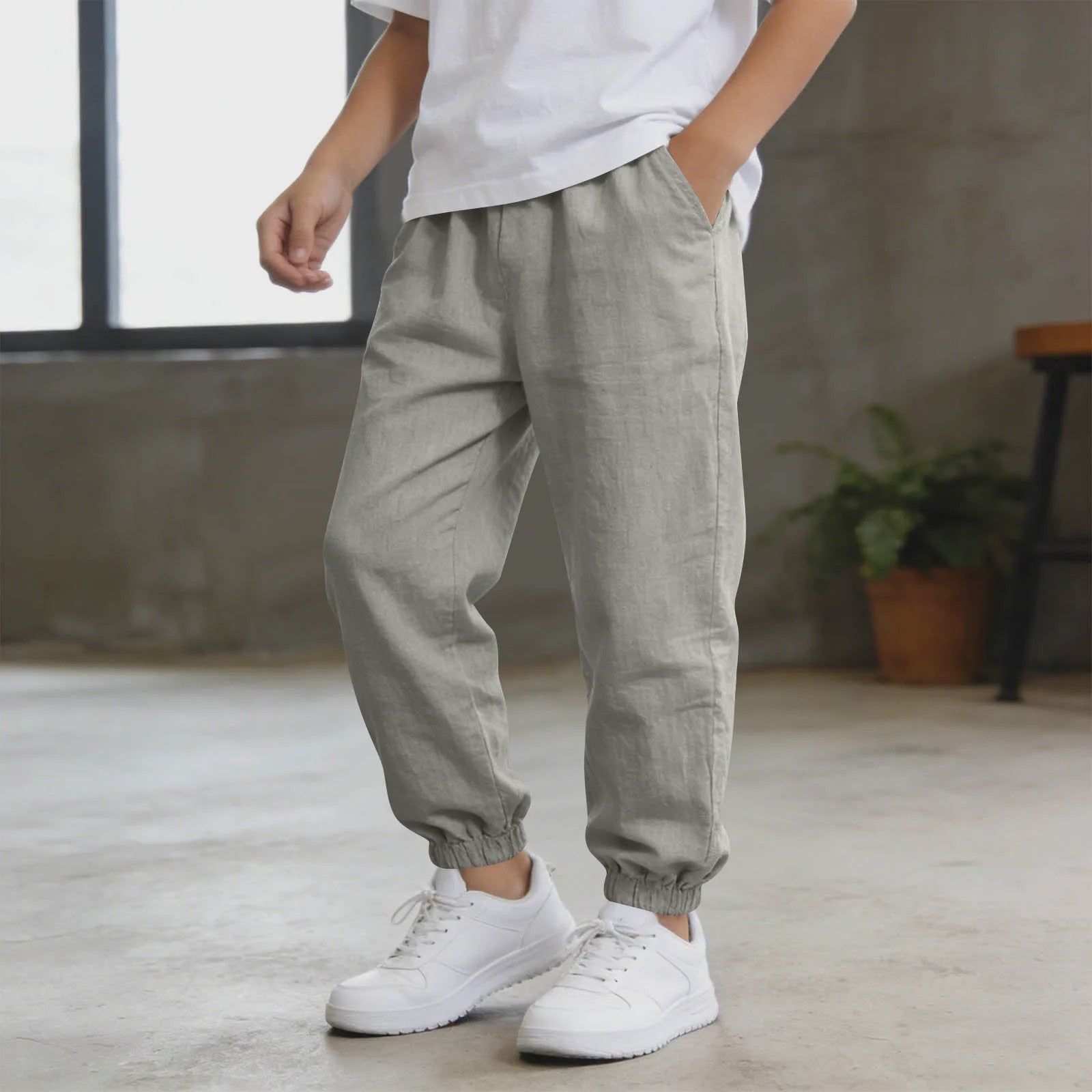 Linnen Broeken voor Jongens - Zomer, Casual & Lichtgewicht met Elastische Taille - Kinderkleding 5-14 Jaar