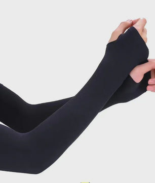 Zomer Arm Sleeves met UV Bescherming - Ademend IJs Zijde, Vingerloos