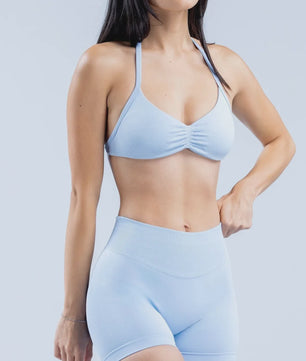 Naadloze Yogaset Dames: Sportbeha met Halternek & High Waist Shorts