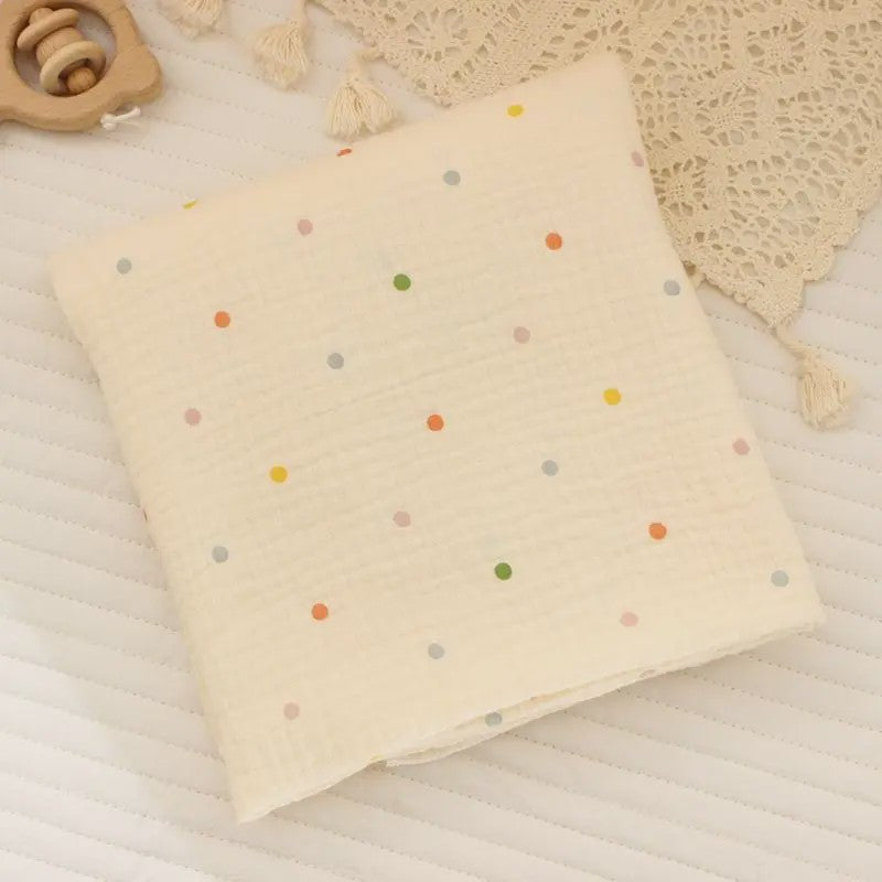 Zachte Muslin Swaddle Deken voor Baby's - Katoen, 80x80cm, met schattige prints