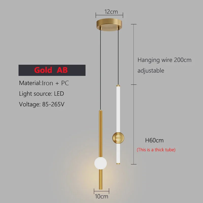 Moderne Minimalistische Hanglamp Zwart/Goud - Stijlvolle Verlichting voor Woonkamer & Slaapkamer