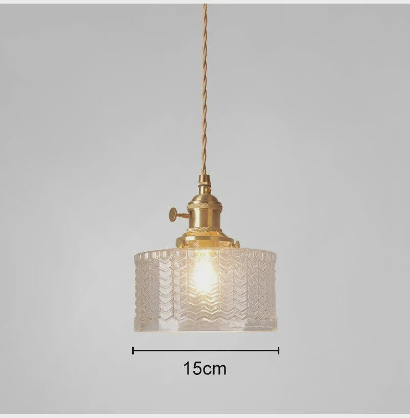 Nordic Groene Glazen Hanglamp met Koperen Fitting - Sfeervolle Moderne Verlichting