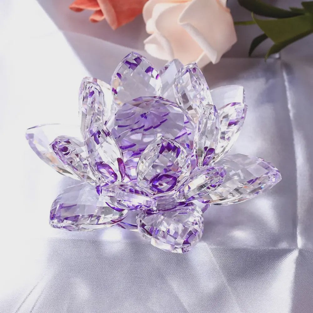 Kristallen Lotusbloem Decoratie - Feng Shui Sieraad & Uniek Cadeau