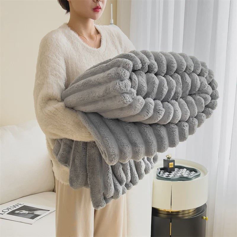Luxe Pluche Plaid - Extra Dik & Warm - Comfortabel voor Bank & Bed