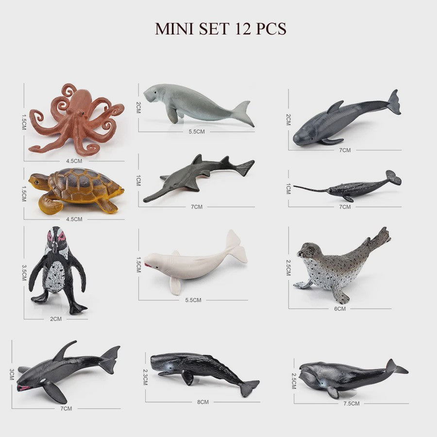 Mini Dieren Figuren Set: Oceaan & Zeeleven Speelgoed voor Kinderen