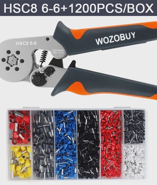 Professionele Krimptang Set voor Ferrules (0.25-10mm²) met Diverse Draadklemmen