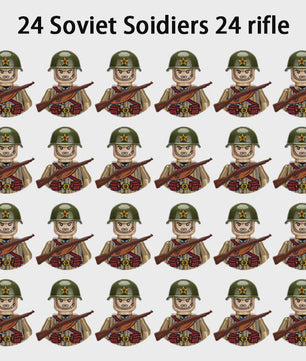 Bouwblokken Soldaten Set: Tweede Wereldoorlog Leger Figuren & Wapens - Kinder Speelgoed