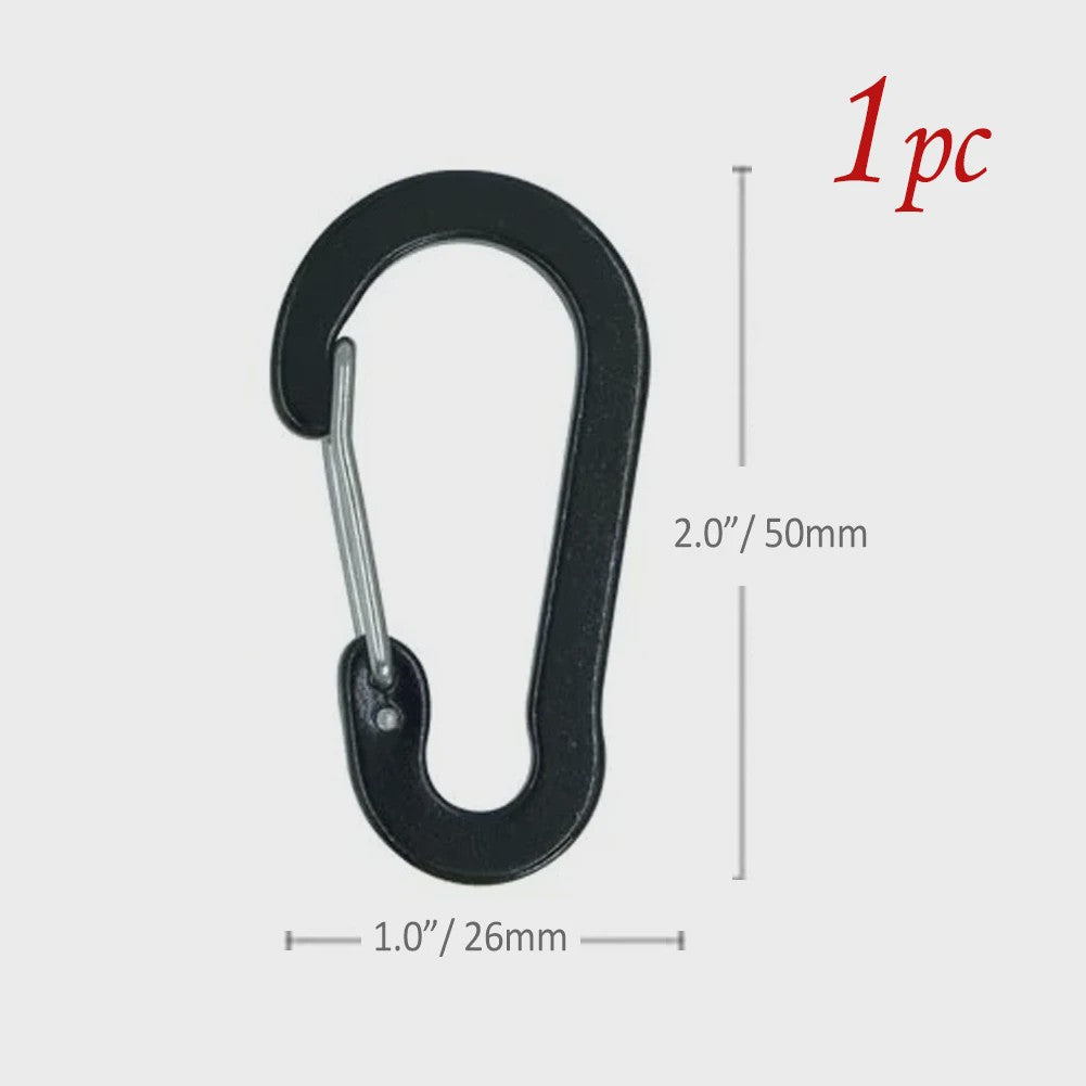 Aluminium Karabijnhaak Clips - Set van 1/6/12 stuks - Sleutelhanger, Outdoor, Camping, Wandelen