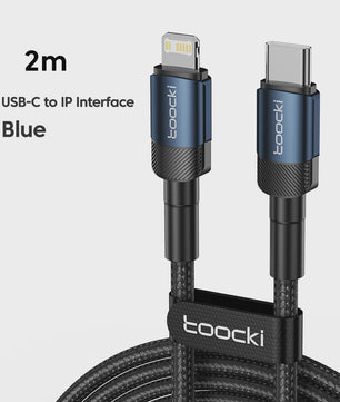 Toocki PD 27W USB-C naar Lightning Kabel voor iPhone - Snel Laden & Data