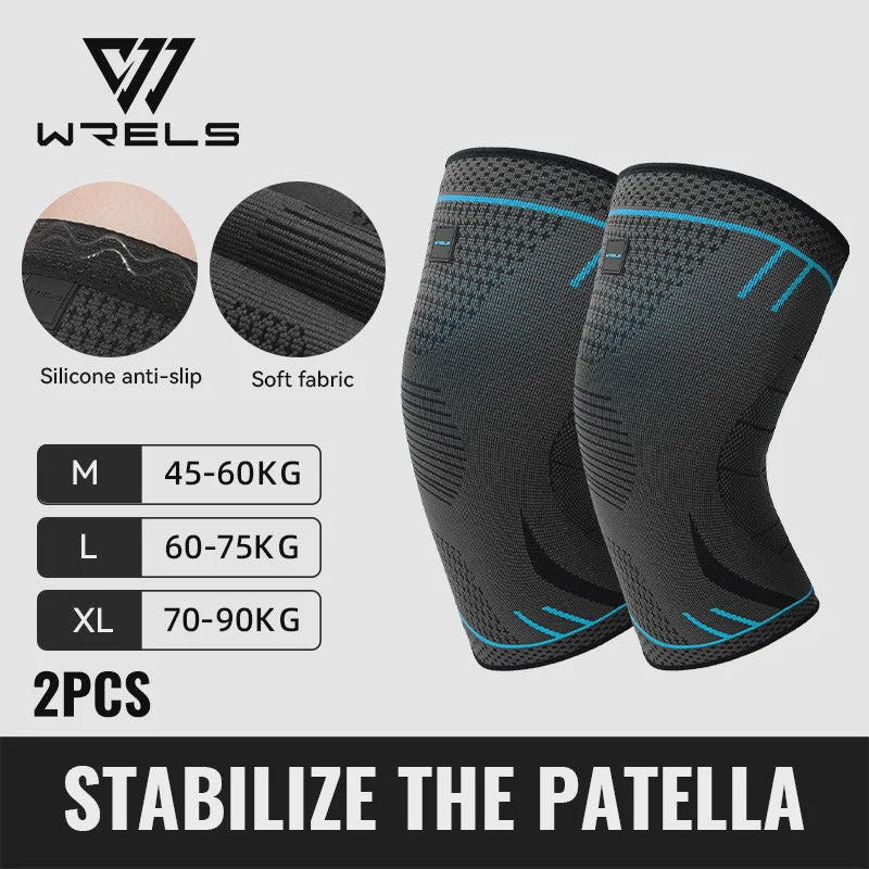 WRELS Compressie Kniebrace - Ademend, Anti-slip, Sport & Pijnverlichting