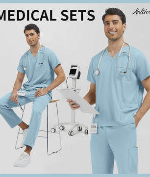 Niaahinn Heren Scrubs Set - Medische Werkkleding voor Ziekenhuis & Zorgprofessionals