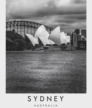Minimalistische Poster Sydney Opera House - Canvas Wanddecoratie Australië & Nieuw-Zeeland