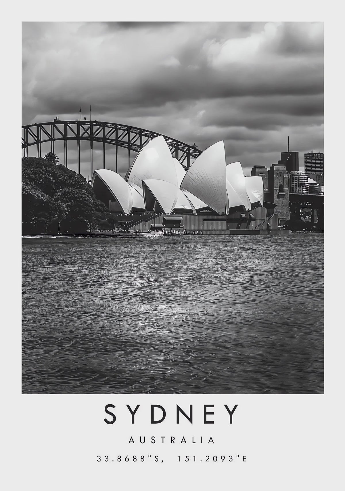 Minimalistische Poster Sydney Opera House - Canvas Wanddecoratie Australië & Nieuw-Zeeland