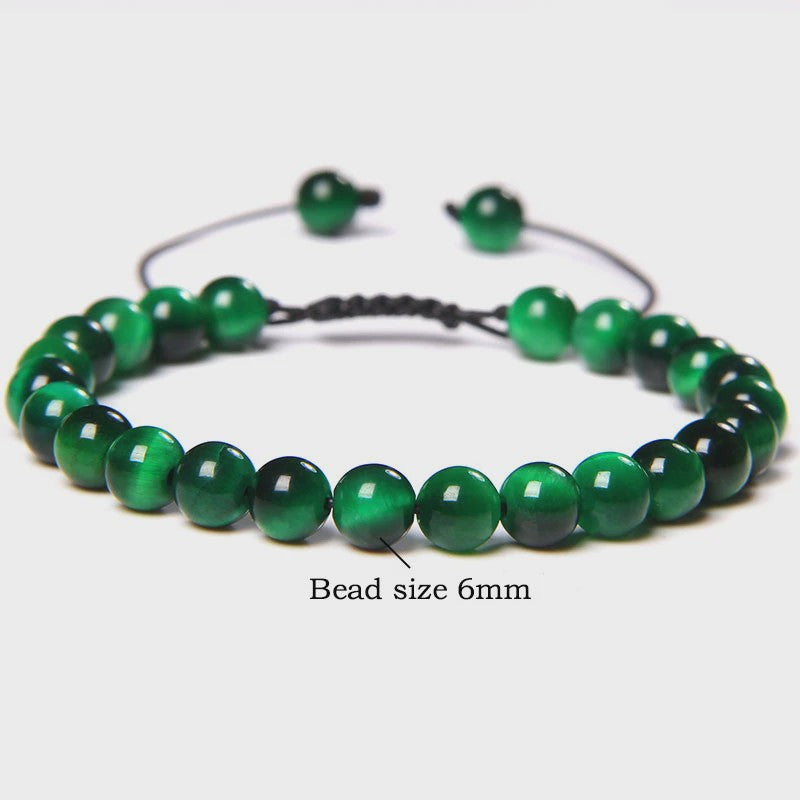 Blauwe Tijgeroog Kralen Armband 6MM - Natuursteen Meditatie Sieraden