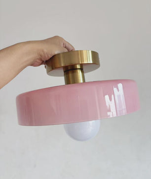 Nordic Vintage Glazen Plafondlamp / Wandlamp 25cm - Stijlvolle Verlichting voor Hal, Woonkamer & Slaapkamer