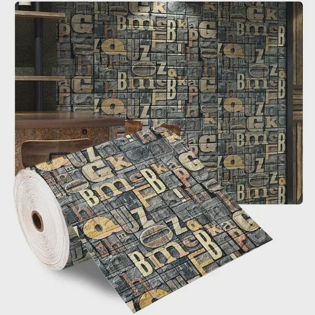 3D Baksteen Behang - Zelfklevend, Waterdicht Schuim Muursticker (70cm breed, 1/5/10m lang)