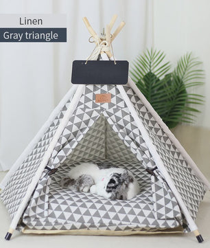 Stijlvolle Huisdierten Teepee Tent - Comfortabel & Wasbaar Bed voor Katten en Kleine/Middelgrote Honden