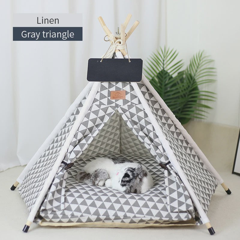 Stijlvolle Huisdierten Teepee Tent - Comfortabel & Wasbaar Bed voor Katten en Kleine/Middelgrote Honden