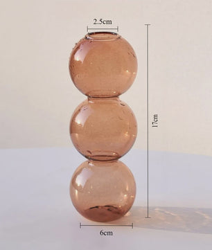 Nordic Kleurrijke Glazen Vaas - Bubble Design voor Hydroponische Planten & Bloemen