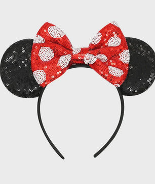 Minnie Mouse Jurk Meisjes Rood Polka Dot met Grote Pailletten Strik - Feestjurk