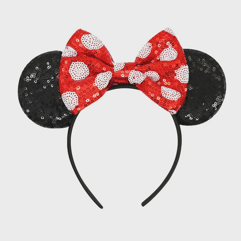Minnie Mouse Jurk Meisjes Rood Polka Dot met Grote Pailletten Strik - Feestjurk