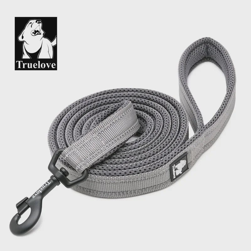 Truelove Zachte Hondenriem 200cm - Reflecterend Nylon Mesh, Gevoerd, voor Puppy tot Grote Hond/Kat