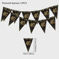 Black Gold Verjaardag Banner - Slingers voor 30, 40, 50, 60 Jaar Feestdecoratie