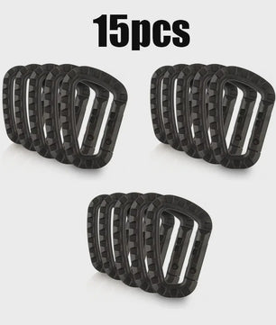 Tactische D-vormige Plastic Karabijnhaak - Set van 5, 10, 15 of 20 stuks - Outdoor & Camping Gear