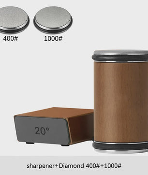 Professionele Messenslijper met Dubbelzijdige Diamantsteen & Magnetische Hoek (15/20°)