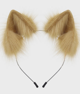Handgemaakte Pluizige Dierenoren Hoofdband - Kat & Vos Oortjes voor Cosplay & Feest