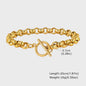 Gouden Chunky Schakelarmband met OT Sluiting - Roestvrij Staal, Aanslagvrij