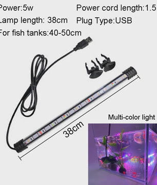 Waterdichte LED Aquarium Verlichting - USB Aangedreven, Plantengroei Lamp (18-58cm)