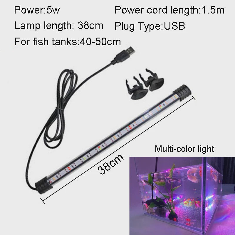 Waterdichte LED Aquarium Verlichting - USB Aangedreven, Plantengroei Lamp (18-58cm)