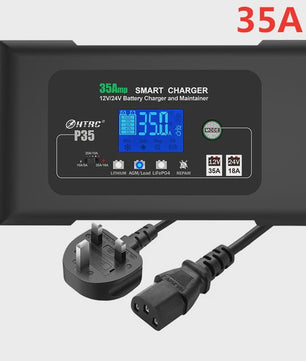 HTRC Slimme Acculader 12V/24V - Automatisch Laden & Reparatie voor Auto, Motor, LiFePO4, AGM