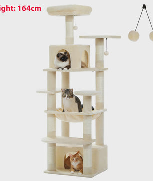 Grote Kattenboom met Krabpalen, Hangmat en Speeltjes - Meerdere Niveaus