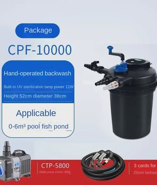 SUNSUN CPA Visvijver Filter Systeem met UV-lamp - Krachtige Watercirculatie voor Koi Vijvers