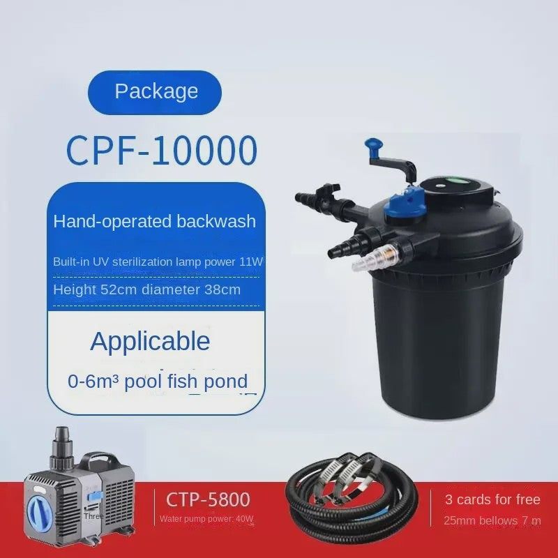 SUNSUN CPA Visvijver Filter Systeem met UV-lamp - Krachtige Watercirculatie voor Koi Vijvers