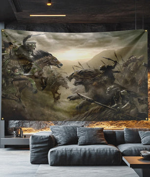 The Lord of the Rings Vlag 3x5 FT - Polyester Decoratie Banner voor Man Cave, Filmfan Cadeau