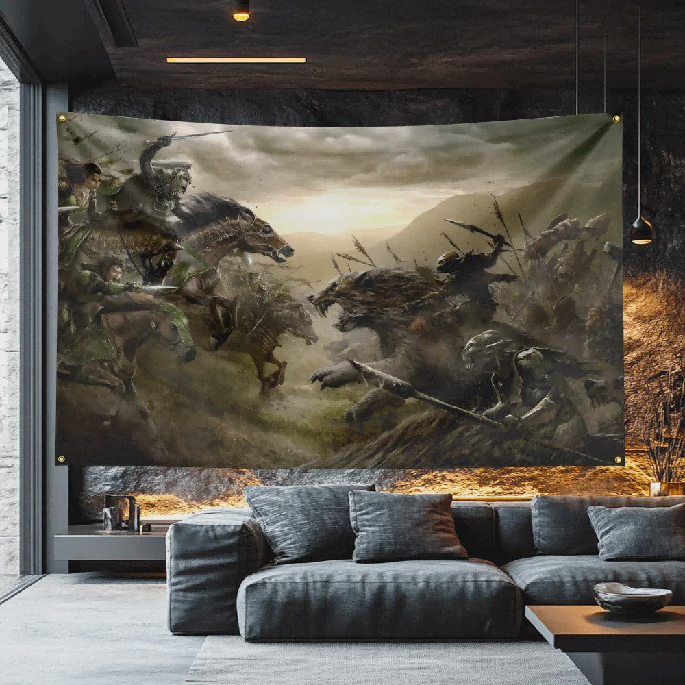 The Lord of the Rings Vlag 3x5 FT - Polyester Decoratie Banner voor Man Cave, Filmfan Cadeau