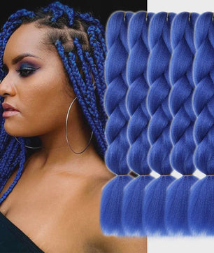 5x Jumbo Braiding Hair Extensions - 24 Inch Synthetisch Vlecht Haar - Pre-stretched Yaki