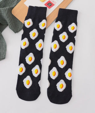 Grappige Heren Sokken met Food Prints: Avocado, Friet, Burger, Bier & Meer | Harajuku Stijl