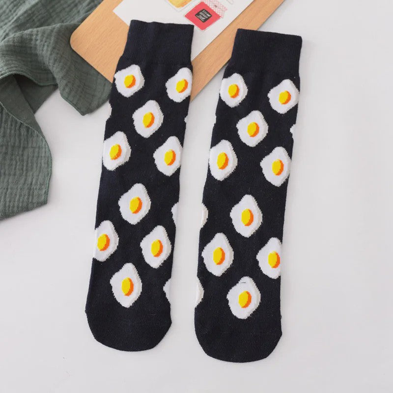 Grappige Heren Sokken met Food Prints: Avocado, Friet, Burger, Bier & Meer | Harajuku Stijl